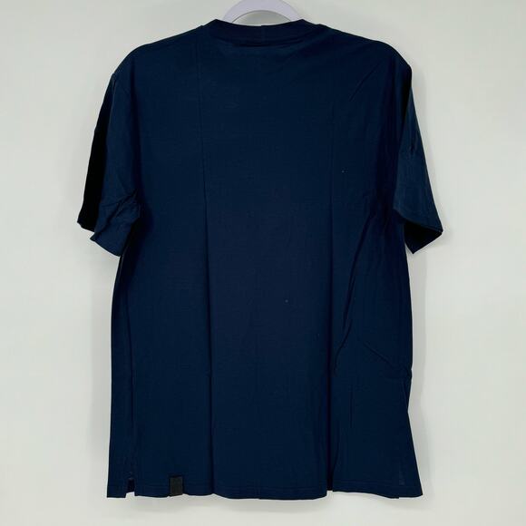 Lahgo Navy Blue Short Sleeve Crewneck Pocket T-Shirt NWT Size Small - Picture 4 of 7